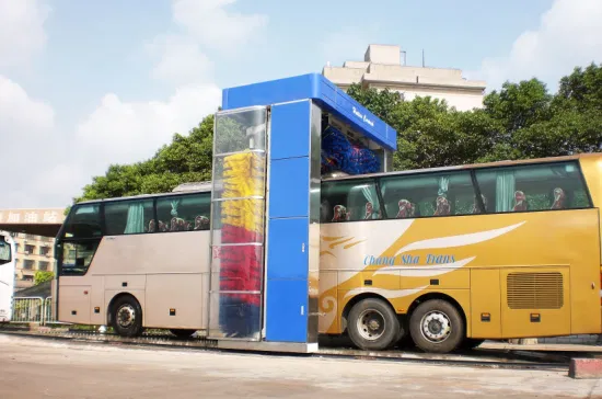 Machines de lavage automatiques de trains et de tramways, adaptées également au nettoyage des bus et des camions